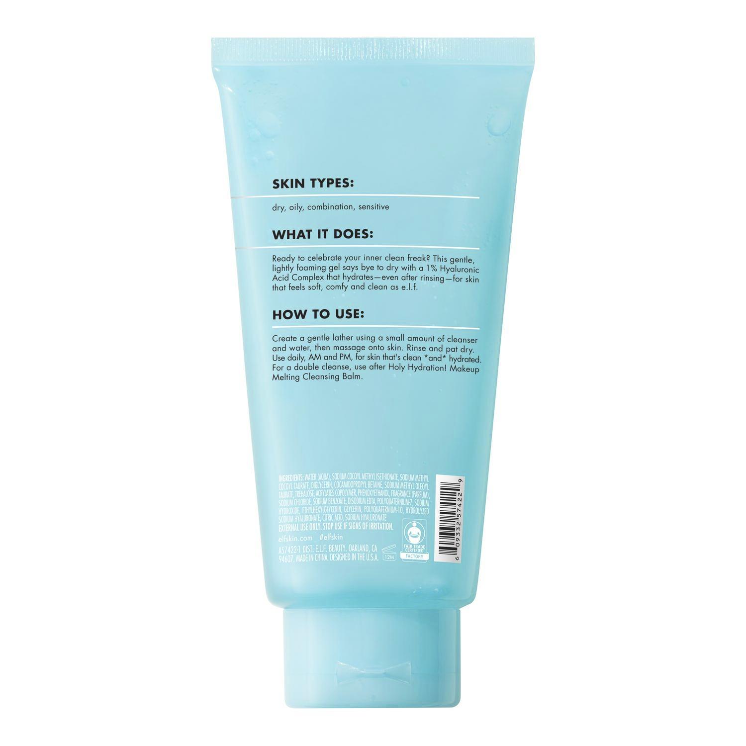 E.L.F. SKIN HOLY HYDRATION! CLEAN FREAK DAILY CLEANSER (LIMPIADOR FACIAL HIDRATANTE)